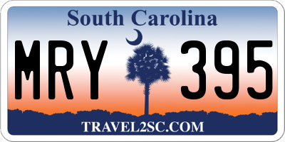 SC license plate MRY395