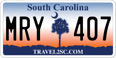 SC license plate MRY407