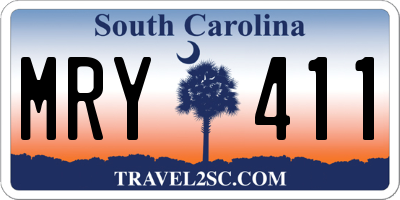 SC license plate MRY411