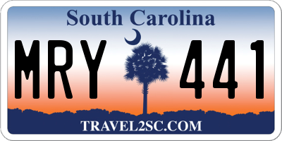 SC license plate MRY441