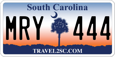 SC license plate MRY444