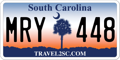 SC license plate MRY448