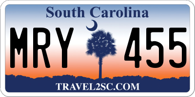 SC license plate MRY455