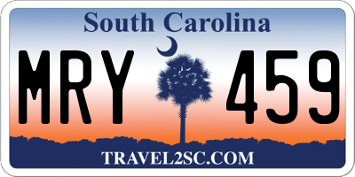 SC license plate MRY459