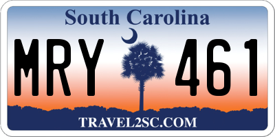 SC license plate MRY461