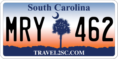 SC license plate MRY462