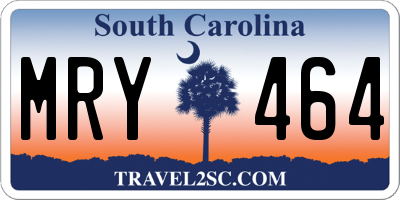 SC license plate MRY464