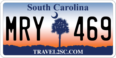 SC license plate MRY469