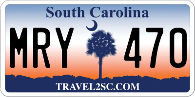 SC license plate MRY470