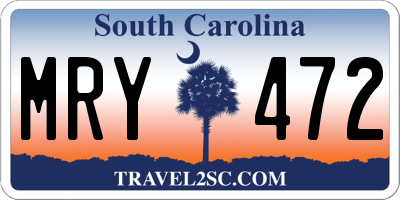 SC license plate MRY472