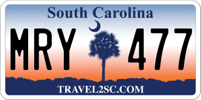 SC license plate MRY477