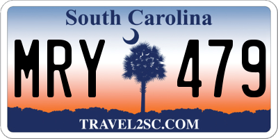 SC license plate MRY479
