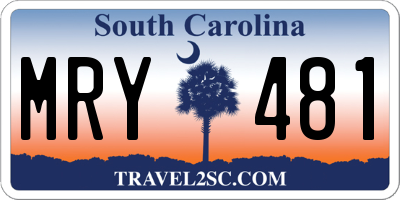 SC license plate MRY481