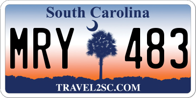 SC license plate MRY483