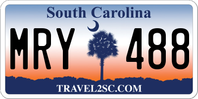 SC license plate MRY488