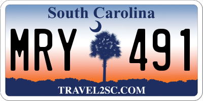 SC license plate MRY491