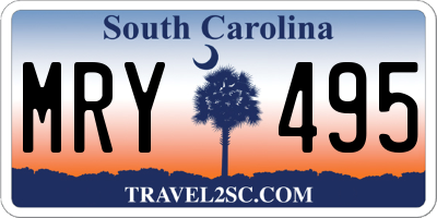 SC license plate MRY495