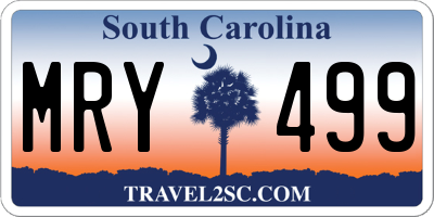SC license plate MRY499