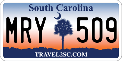 SC license plate MRY509