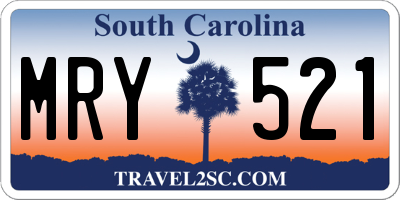 SC license plate MRY521