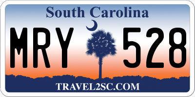 SC license plate MRY528
