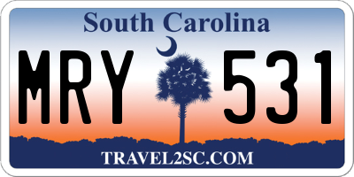 SC license plate MRY531
