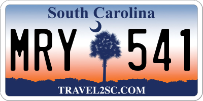 SC license plate MRY541