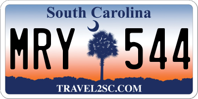 SC license plate MRY544