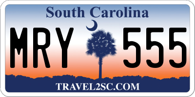 SC license plate MRY555