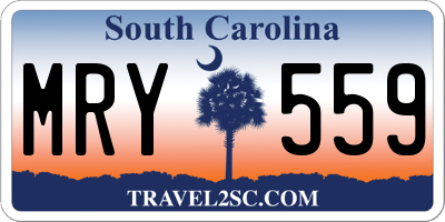SC license plate MRY559