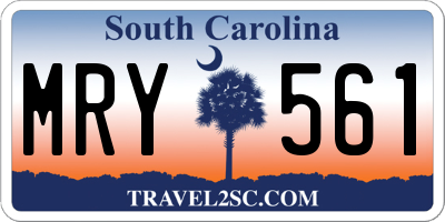 SC license plate MRY561