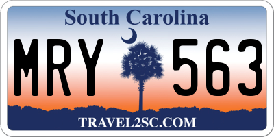 SC license plate MRY563