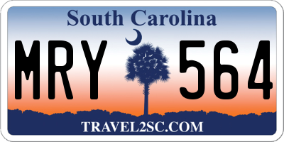 SC license plate MRY564