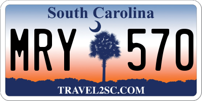 SC license plate MRY570