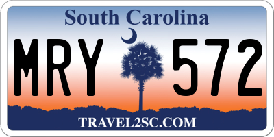 SC license plate MRY572