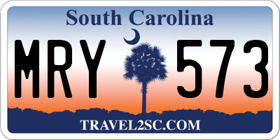 SC license plate MRY573