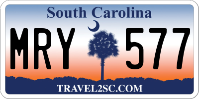 SC license plate MRY577