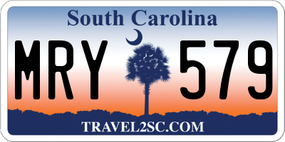 SC license plate MRY579