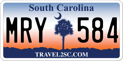 SC license plate MRY584
