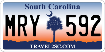 SC license plate MRY592
