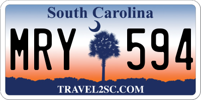 SC license plate MRY594