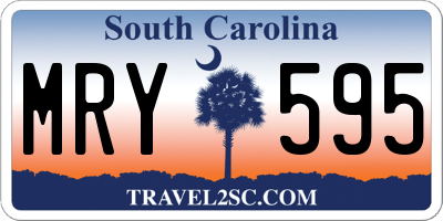 SC license plate MRY595