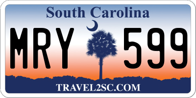 SC license plate MRY599