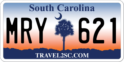 SC license plate MRY621