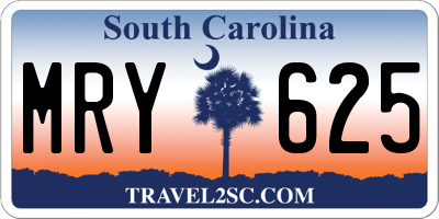 SC license plate MRY625