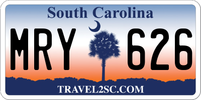 SC license plate MRY626