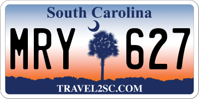 SC license plate MRY627