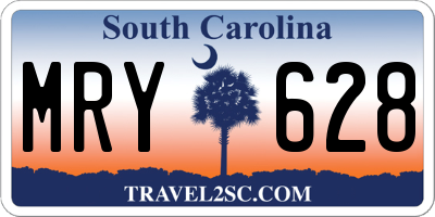 SC license plate MRY628