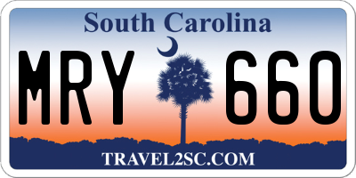 SC license plate MRY660