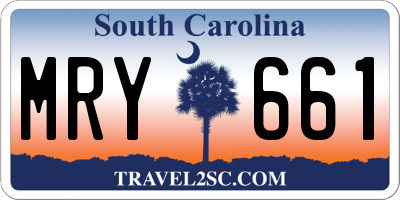 SC license plate MRY661